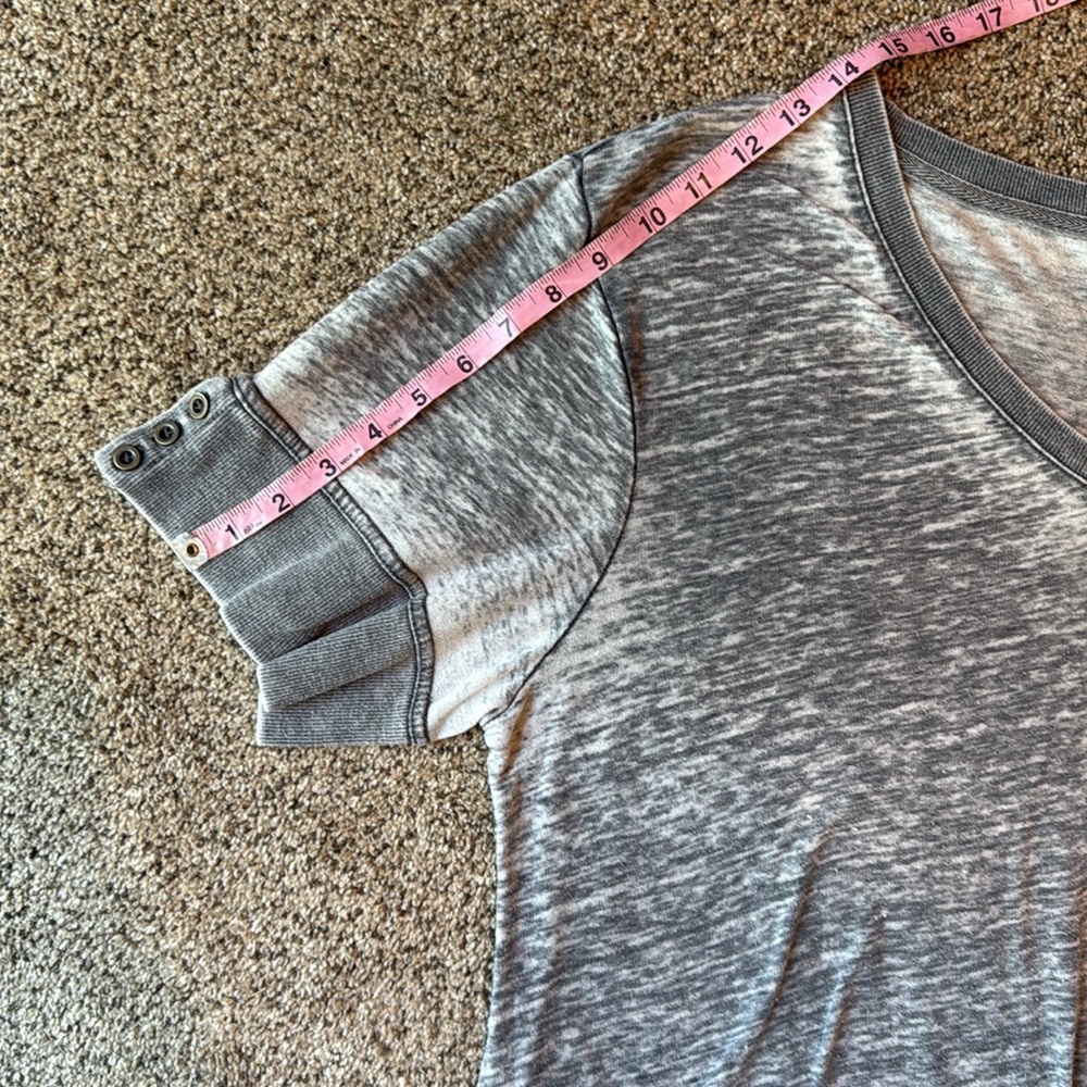 Women's Washed Gray V-Neck Tee - Picture 10 of 10